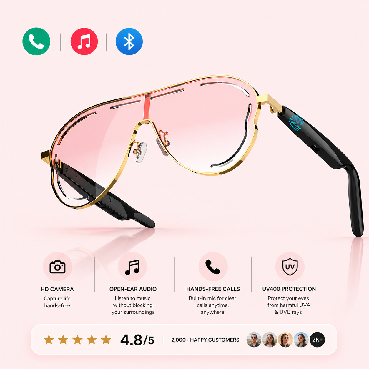 Butterfly Smart Sunglasses